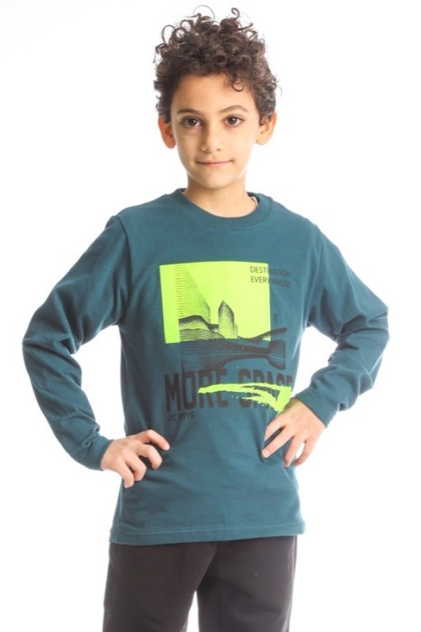 Παιδική Μπλούζα Αγόρι Joyce 2266804 Πετρόλ