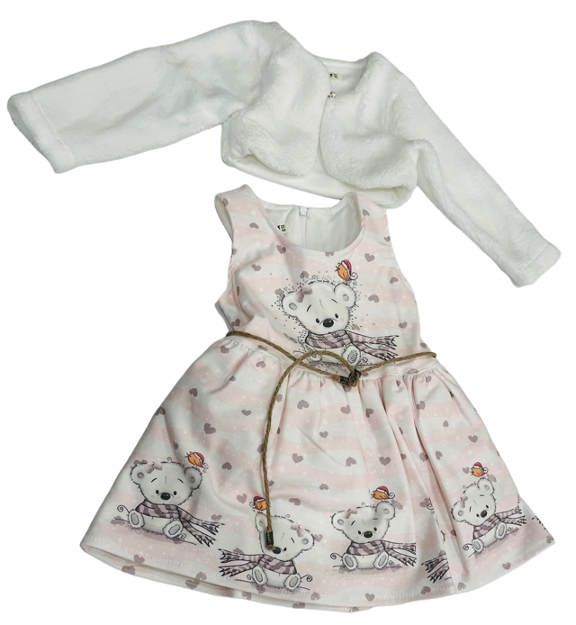 Παιδικό Φόρεμα με Μπολερό Κορίτσι 1390 Ροζ