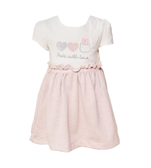 Βρεφικό Φόρεμα με Παλτό Κορίτσι Restart 9452 Ροζ
