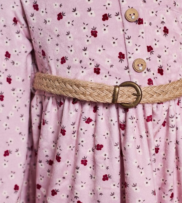 Παιδικό Φόρεμα με Ζώνη Κορίτσι Restart 9484 Ροζ