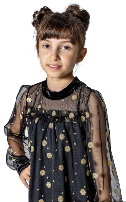 Παιδικό Φόρεμα Κορίτσι Serafino 4434 Μαύρο