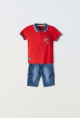 Παιδικό Σετ Βερμούδα Αγόρι Hashtag 242805 Κόκκινο - Pigikids.gr - Παιδικά Ρούχα, Βαπτιστικά Πακέτα
