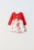 Βρεφικό Φόρεμα 2 τμχ Κορίτσι Εβίτα 242507 Κόκκινο - Pigikids.gr - Παιδικά Ρούχα, Βαπτιστικά Πακέτα
