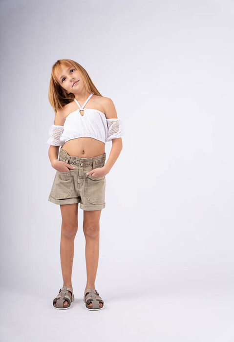 Παιδική Μπλούζα Κορίτσι Εβίτα 242118 Λευκό