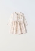 Βρεφικό Φόρεμα 2 τμχ Κορίτσι Εβίτα 242504 Εκρού - Pigikids.gr - Παιδικά Ρούχα, Βαπτιστικά Πακέτα