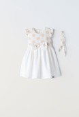Βρεφικό Φόρεμα 2 τμχ Κορίτσι Εβίτα 242505 Εκρού - Pigikids.gr - Παιδικά Ρούχα, Βαπτιστικά Πακέτα