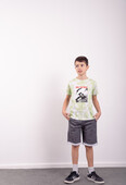 Παιδικό Σετ Βερμούδα Αγόρι Hashtag 242827 Πράσινο - Pigikids.gr - Παιδικά Ρούχα, Βαπτιστικά Πακέτα