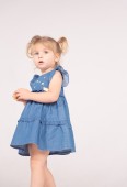 Βρεφικό Φόρεμα 2 τμχ Κορίτσι Εβίτα 242530 Τζιν - Pigikids.gr - Παιδικά Ρούχα, Βαπτιστικά Πακέτα