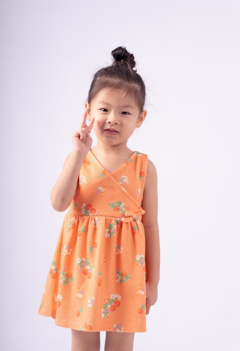 Παιδικό Φόρεμα Κορίτσι Εβίτα 242265 Πορτοκαλί