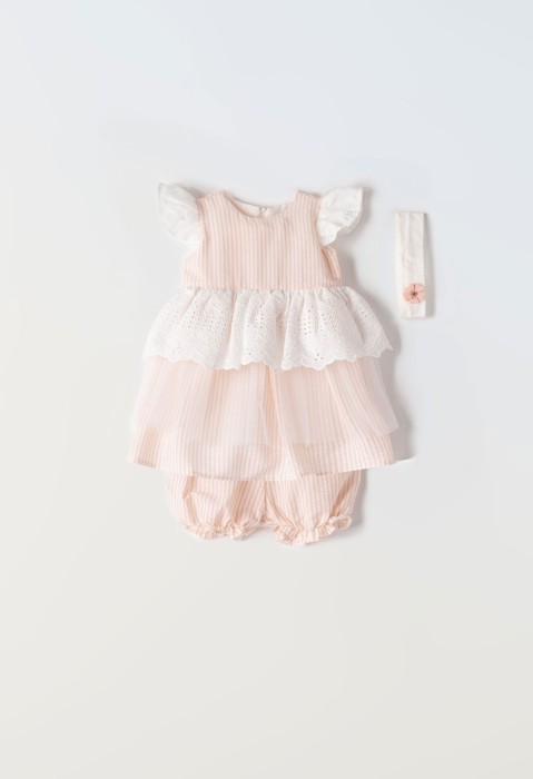 Βρεφικό Φόρεμα 2 τμχ Κορίτσι Εβίτα 242528 Ροζ