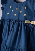 Βρεφικό Φόρεμα 2 τμχ Κορίτσι Εβίτα 242530 Τζιν - Pigikids.gr - Παιδικά Ρούχα, Βαπτιστικά Πακέτα