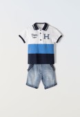 Παιδικό Σετ Βερμούδα 3 τμχ Αγόρι Hashtag 242812 Μπλε - Pigikids.gr - Παιδικά Ρούχα, Βαπτιστικά Πακέτα