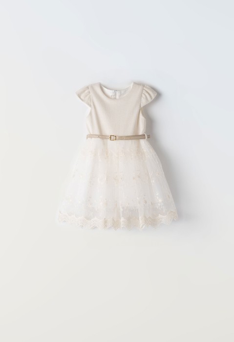 Παιδικό Φόρεμα Κορίτσι Εβίτα 242239 Εκρού