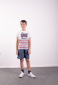 Παιδικό Σετ Βερμούδα Αγόρι Hashtag 242836 Λευκό - Pigikids.gr - Παιδικά Ρούχα, Βαπτιστικά Πακέτα