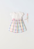 Βρεφικό Φόρεμα 2 τμχ Κορίτσι Εβίτα 242512 Λευκό - Pigikids.gr - Παιδικά Ρούχα, Βαπτιστικά Πακέτα