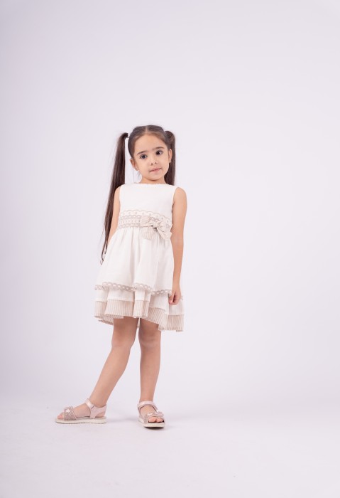 Παιδικό Φόρεμα Κορίτσι Εβίτα 242208 Εκρού