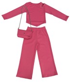 Παιδικό Σετ Παντελόνα με Τσαντάκι Κορίτσι 2416 - Pigikids.gr - Παιδικά Ρούχα, Βαπτιστικά Πακέτα