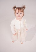 Βρεφικό Φόρεμα 2 τμχ Κορίτσι Εβίτα 242504 Εκρού - Pigikids.gr - Παιδικά Ρούχα, Βαπτιστικά Πακέτα