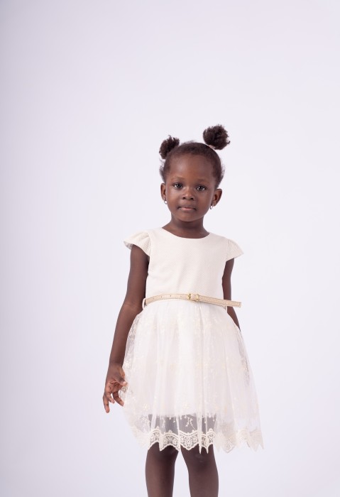 Παιδικό Φόρεμα Κορίτσι Εβίτα 242239 Εκρού