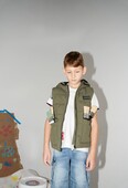 Παιδικό Μπουφάν Αμάνικο Αγόρι Hashtag 242711 Χακί - Pigikids.gr - Παιδικά Ρούχα, Βαπτιστικά Πακέτα