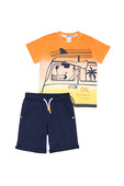 Παιδικό Σετ Βερμούδα Αγόρι Sprint 241-1028 Πορτοκαλί - pigikids.gr - Παιδικά Ρούχα, Βαπτιστικά Πακέτα