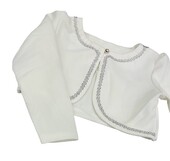 Παιδικό Μπολερό Κορίτσι 827 Λευκό - pigikids.gr - Παιδικά Ρούχα, Βαπτιστικά Πακέτα